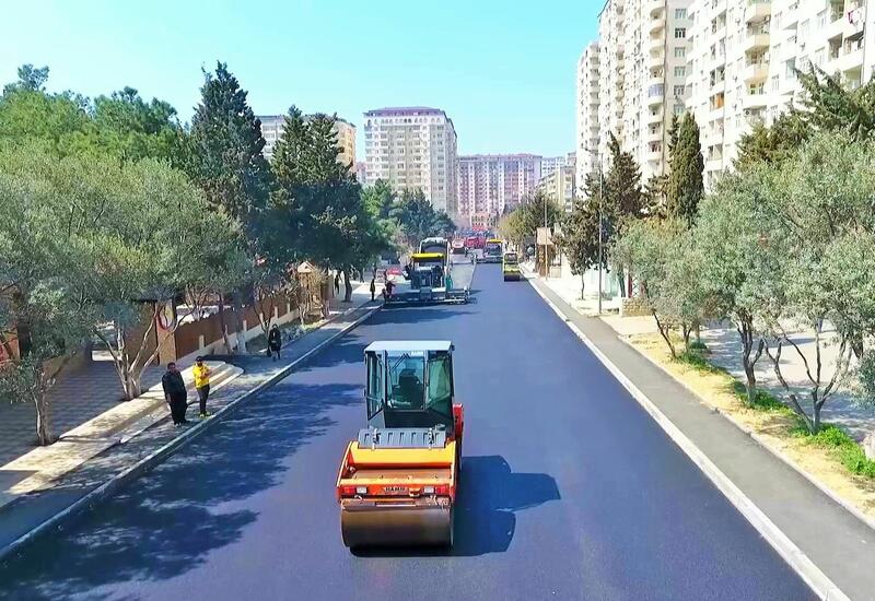 В одном из районов Баку ведется реконструкция ряда дорог