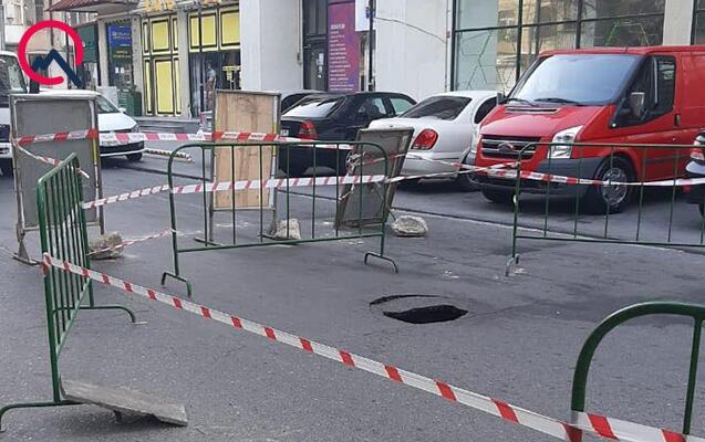 В Баку просела дорога