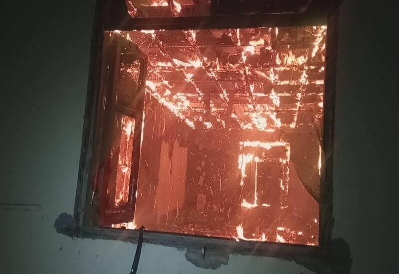 В Агдаме сгорел дом