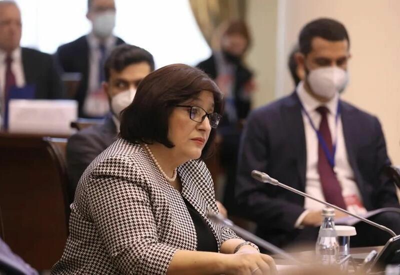 Sahibə Qafarova Sankt-Peterburqda Beynəlxalq konfransda çıxış edib