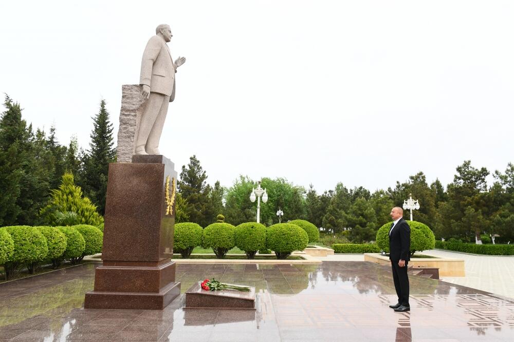 Президент Ильхам Алиев прибыл в Гаджигабульский район