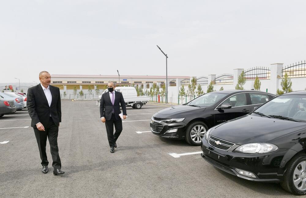 Президент Ильхам Алиев принял участие в открытии Гаджигабульского промышленного квартала