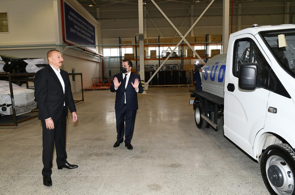 Президент Ильхам Алиев принял участие в открытии Гаджигабульского промышленного квартала