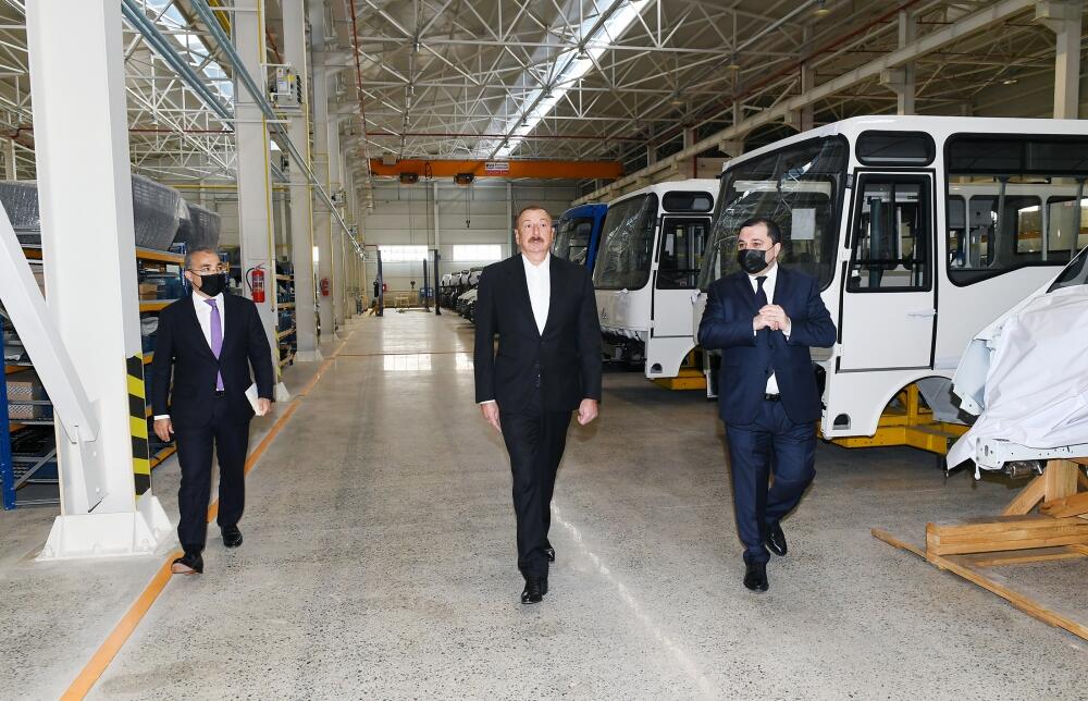 Президент Ильхам Алиев принял участие в открытии Гаджигабульского промышленного квартала
