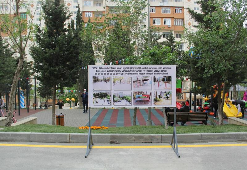 В Баку продолжается благоустройство дворов, нуждающихся в ремонте