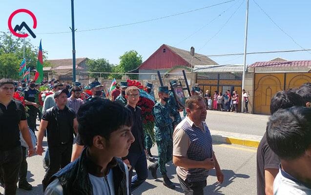 В Товузе похоронен офицер, погибший в результате инцидента на государственной границе