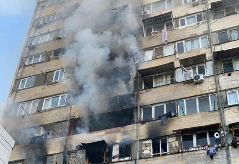 Пожар в жилом доме в Тбилиси
