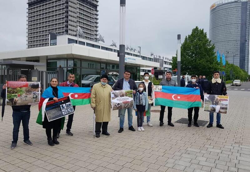Проживающие в Германии азербайджанцы провели акцию протеста