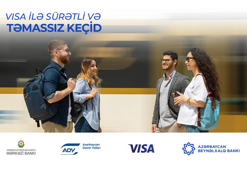 Visa, Азербайджанские железные дороги, Центробанк Азербайджана и Международный Банк Азербайджана расширяют возможность бесконтактной оплаты проезда в пригородных поездах (R)