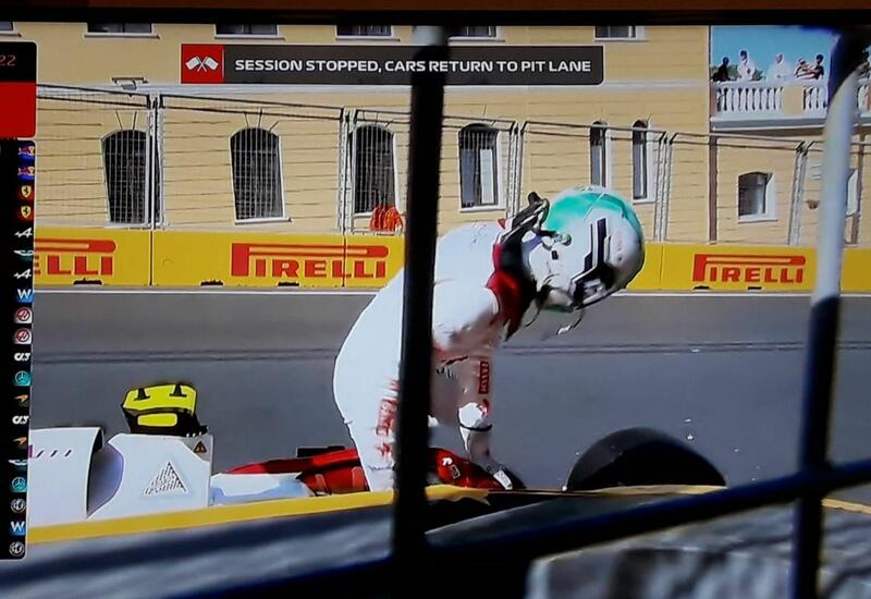 Еще одна авария в рамках квалификации на Гран-при Азербайджана Формулы 1