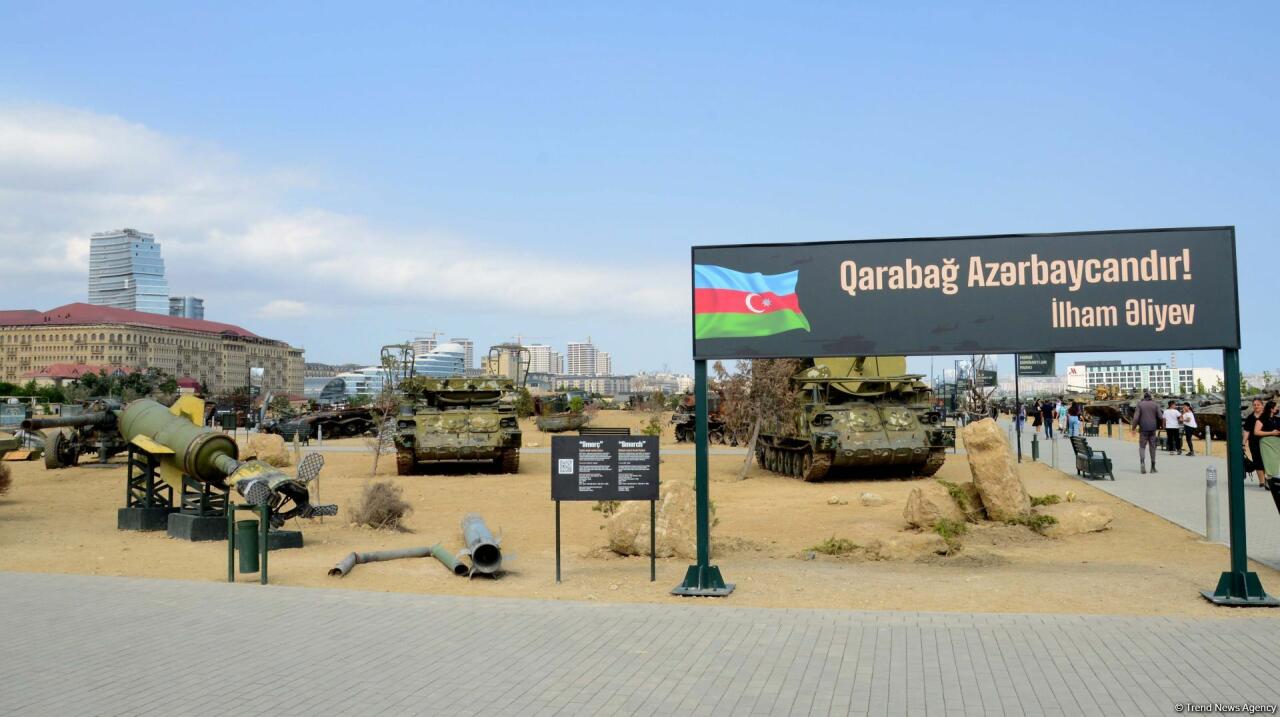 Мощь азербайджанской армии в Парке военных трофеев в Баку