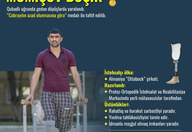 В Азербайджане еще 2 участника Отечественной войны обеспечены высокотехнологичными протезами