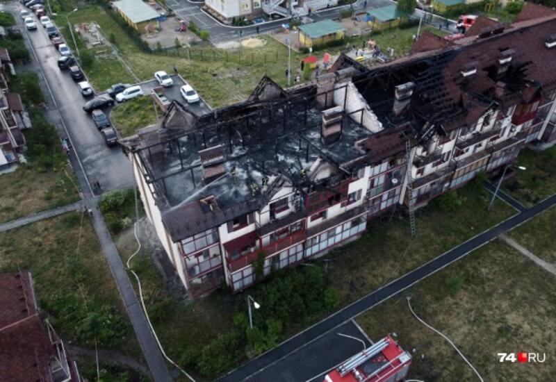 В Челябинске горит многоквартирный дом