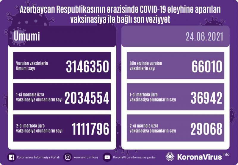 Вот сколько человек прошло вакцинацию от COVID-19 в Азербайджане