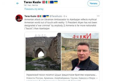 Нападки армян на посла Украины в Азербайджане свидетельствуют о том, насколько мифическое армянство далеко от реального мира - британский эксперт