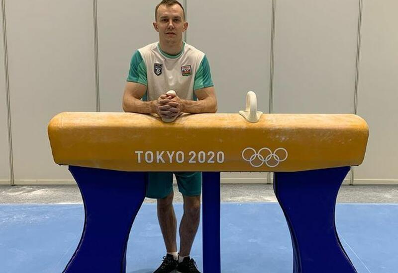 Азербайджанский спортсмен продемонстрировал выступление на гимнастическом коне в рамках соревнований на Олимпиаде в Токио