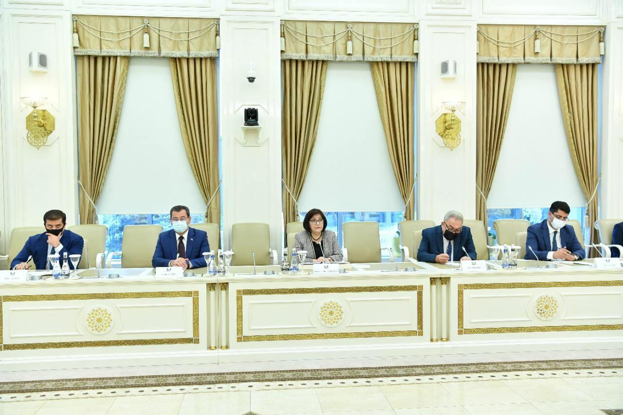 Сахиба Гафарова на переговорах с докладчиком ПАСЕ Полом Гаваном