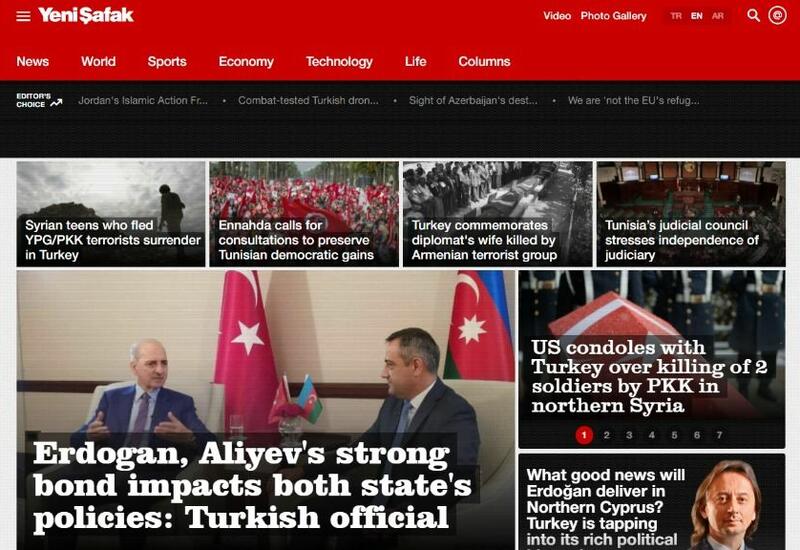 Новости АМИ Trend на английском языке будут публиковаться на сайте влиятельной турецкой газеты Yenişafak