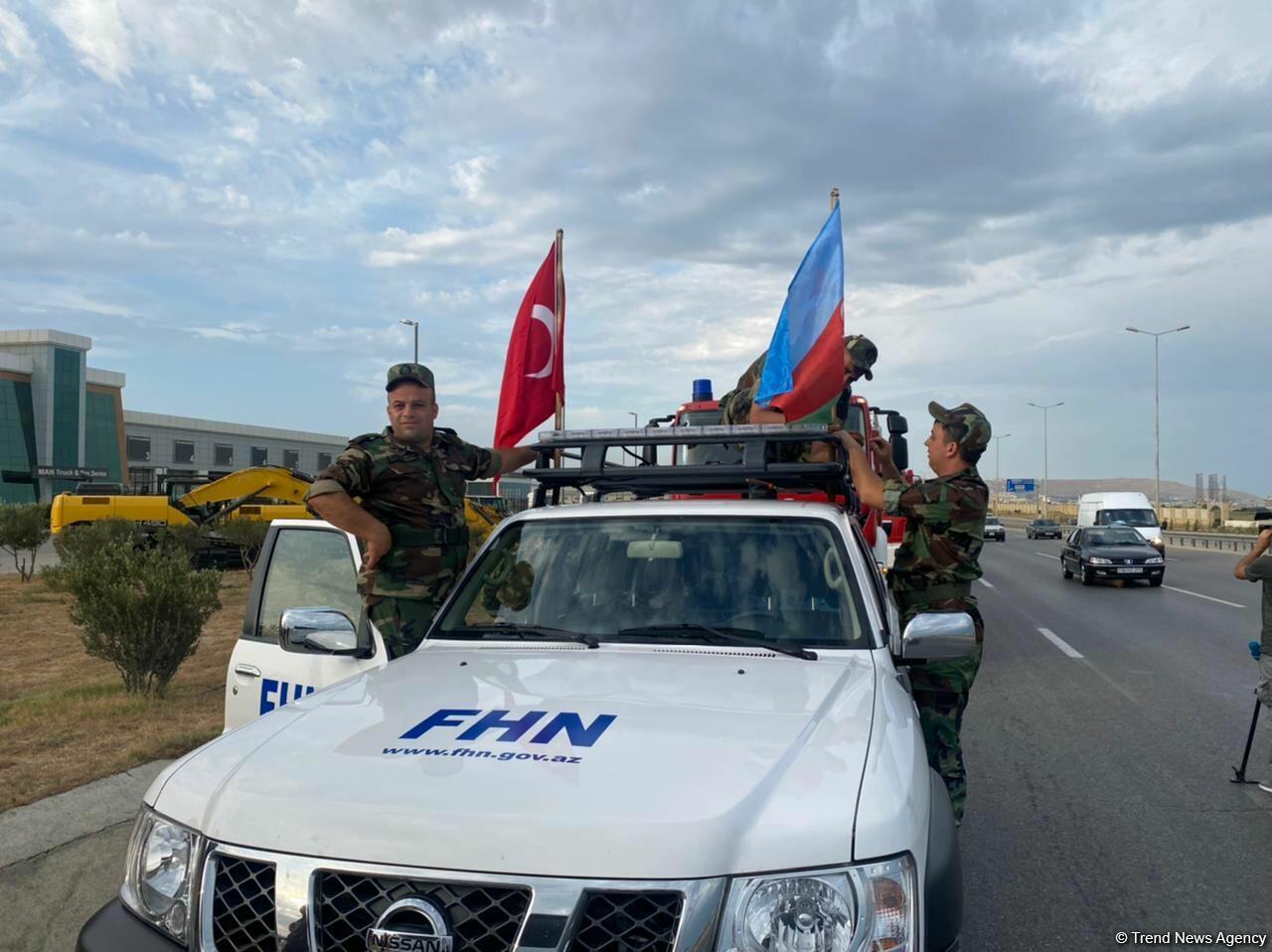 FHN-nin yanğın-xilasetmə qüvvələrinin növbəti qrupu Türkiyəyə yola düşür