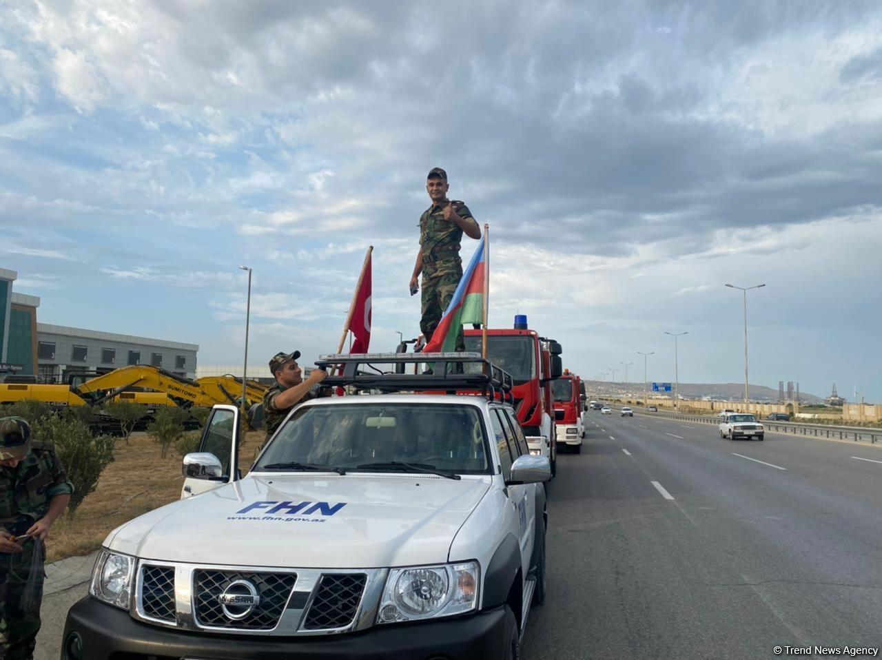 FHN-nin yanğın-xilasetmə qüvvələrinin növbəti qrupu Türkiyəyə yola düşür