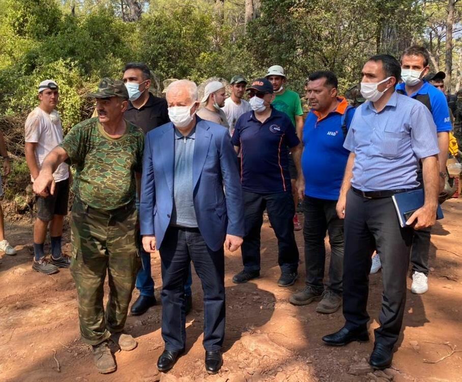 Азербайджанские пожарные продолжают бороться с лесными пожарами в Турции