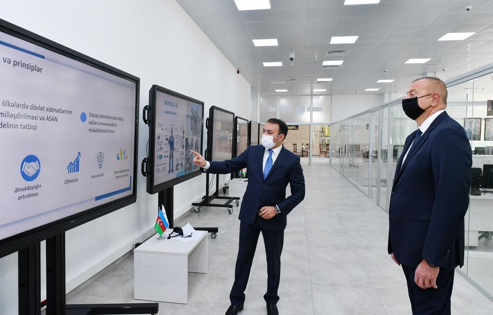 Президент Ильхам Алиев принял участие в открытии Центра ASAN xidmət №6 в Баку