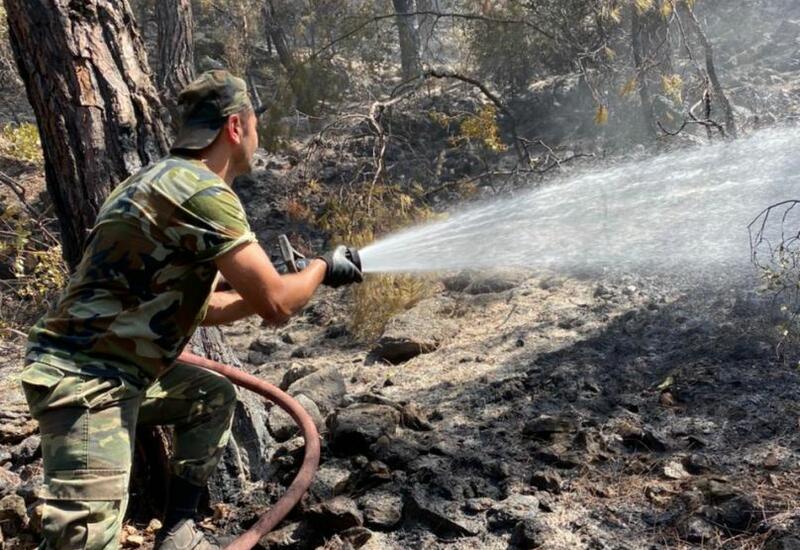 Очередной пожарно-спасательный отряд МЧС Азербайджана участвует в тушении пожаров в Турции