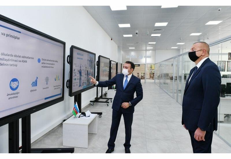 Президент Ильхам Алиев принял участие в открытии Центра ASAN xidmət №6 в Баку