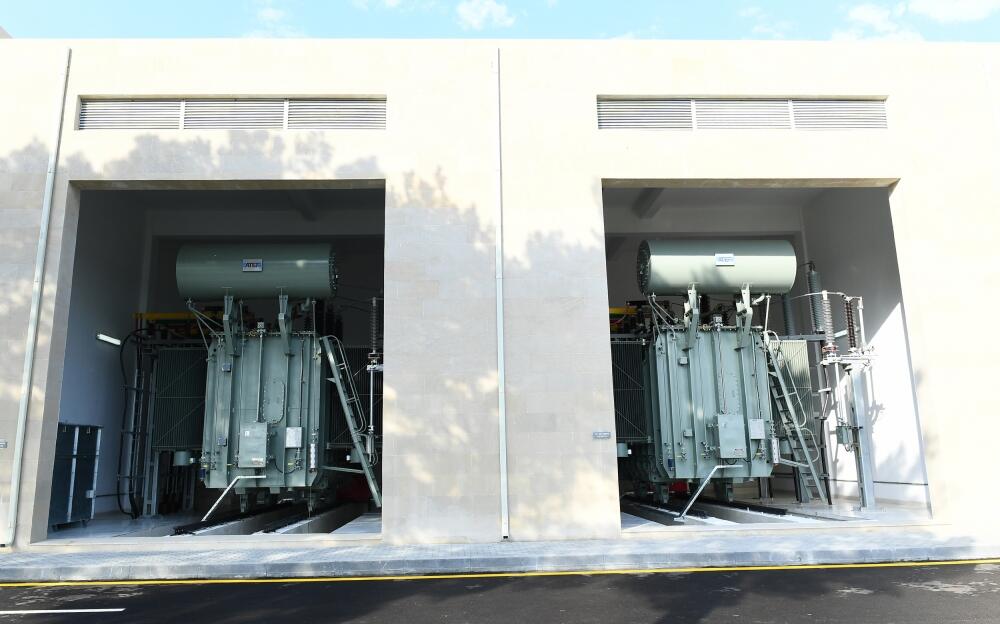 Президент Ильхам Алиев принял участие в открытии капитально реконструированной 110/35/6-киловольтной подстанции «Сураханы»