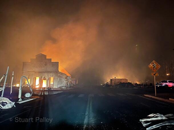 В США лесной пожар полностью уничтожил город