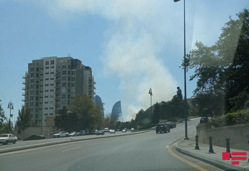 Пожар в центре Баку