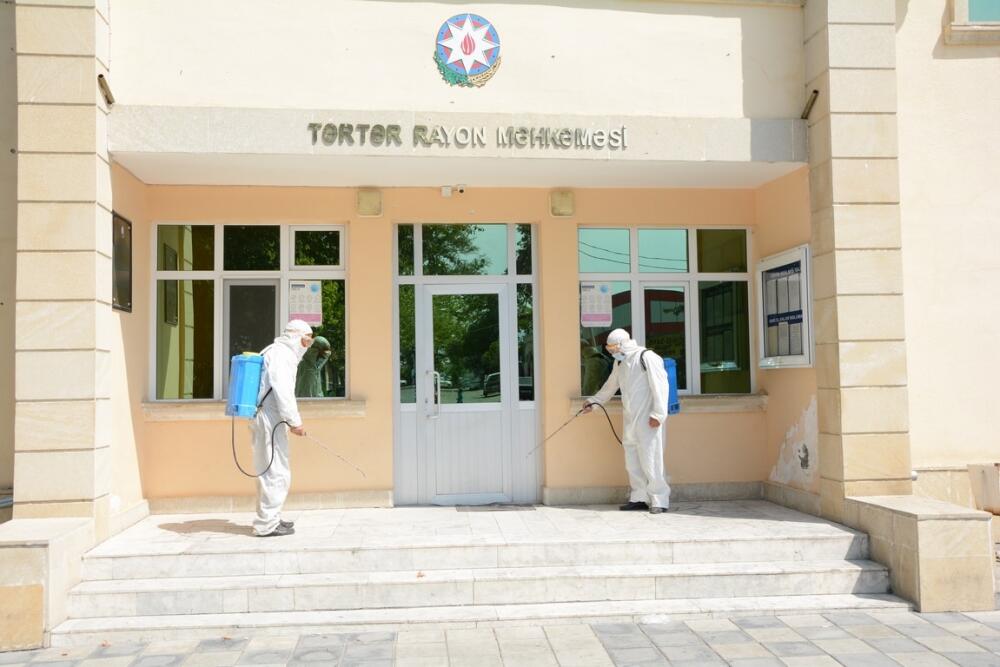 Tərtərdə koronavirus pandemiyası ilə bağlı dezinfeksiya işləri gücləndirilib