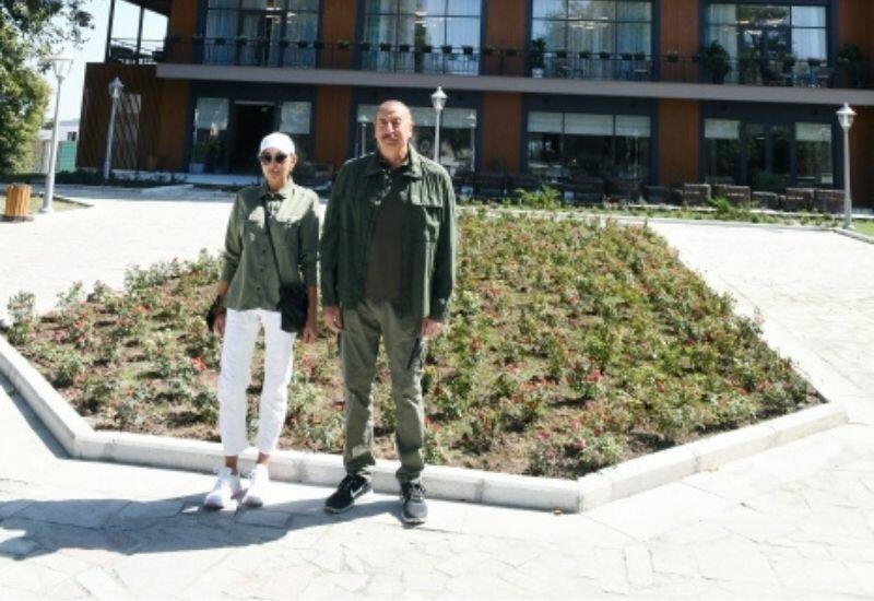Президент Ильхам Алиев и Первая леди Мехрибан Алиева приняли участие в открытии отеля «Карабах» в Шуше