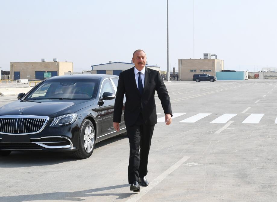 Президент Ильхам Алиев принял участие в церемонии сдачи в эксплуатацию нефтеналивного танкера «Кяльбаджар»
