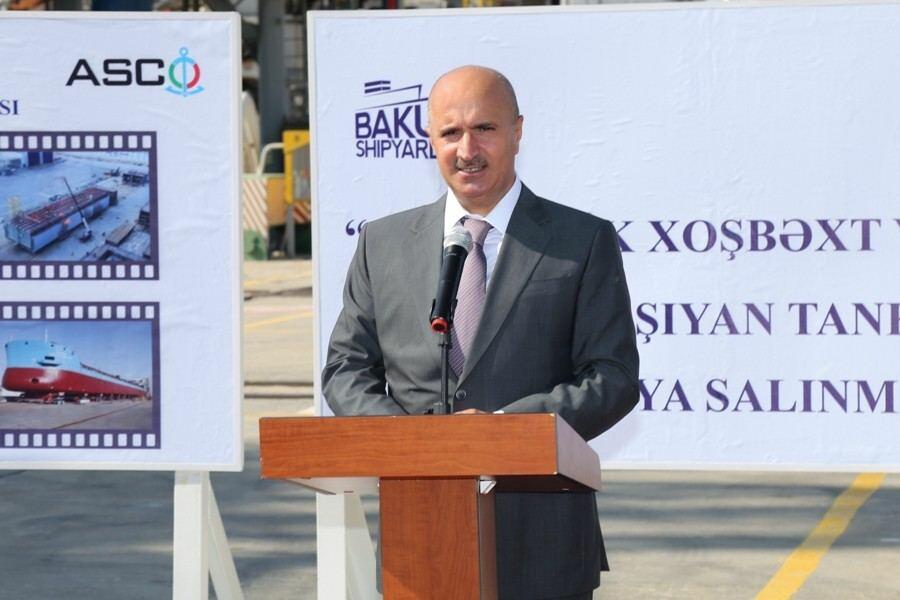 “Akademik Xoşbəxt Yusifzadə” tankeri suya salınıb