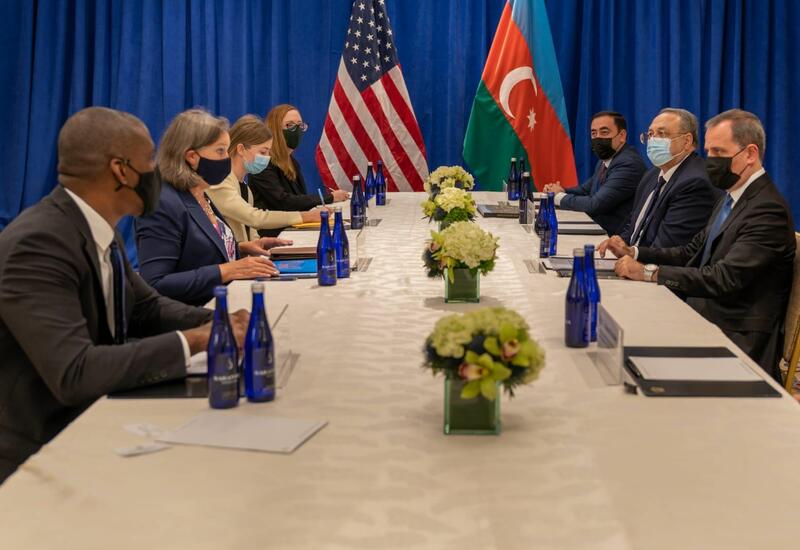 Джейхун Байрамов на переговорах с заместителем госсекретаря США по политическим вопросам