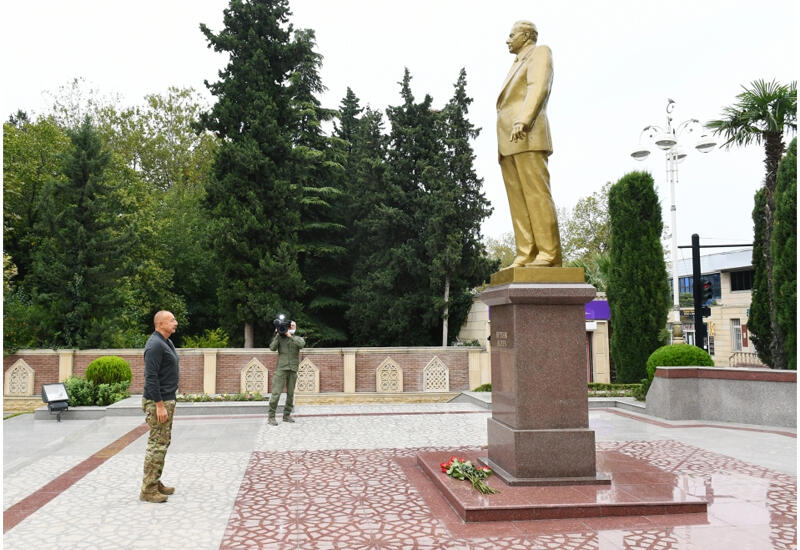 Президент Ильхам Алиев прибыл в Тертерский район