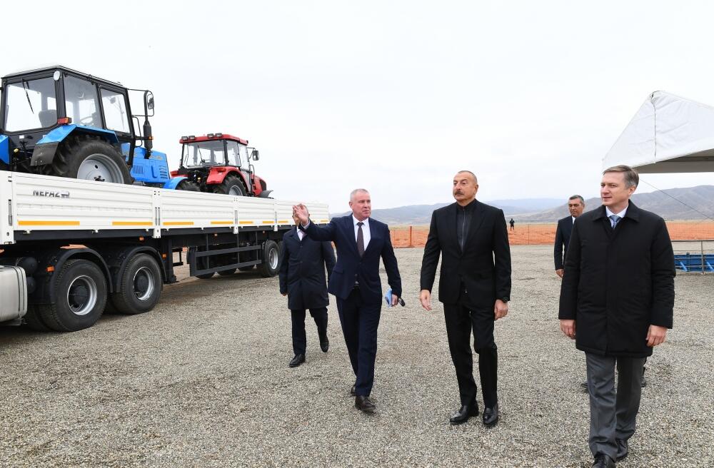 Президент Ильхам Алиев заложил в Джебраиле фундамент совместного сервисного центра ОАО «КамАЗ» и ПО «Гянджинский автомобильный завод»