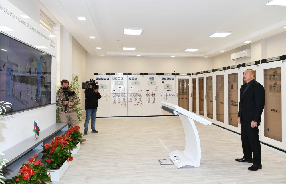 Президент Ильхам Алиев принял участие в открытии подстанции "Джебраил"