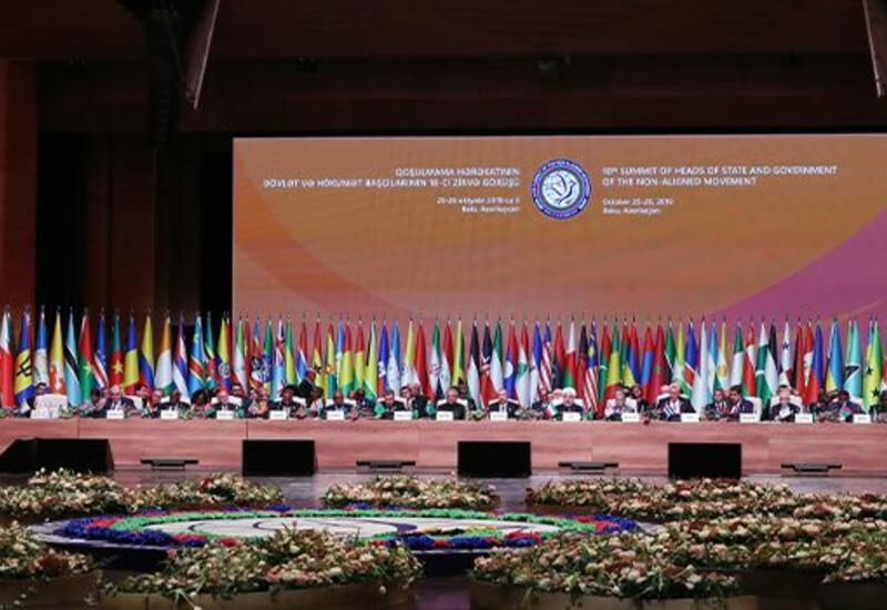 Qoşulmama Hərəkatının yüksək səviyyəli görüşündə Azərbaycan tərəfindən sənəd yayılıb