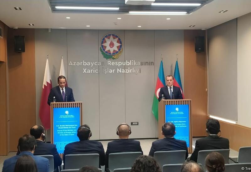 Состоялась пресс-конференция глав МИД Азербайджана и Катара