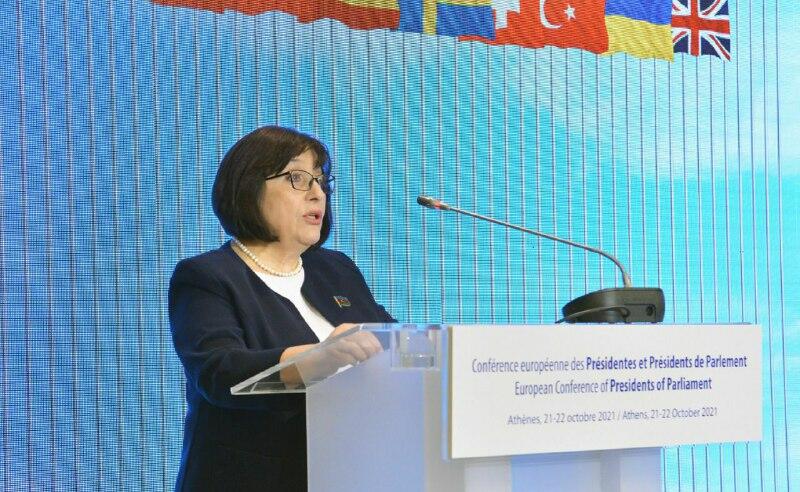 Сахиба Гафарова выступила на Европейской конференции председателей парламентов