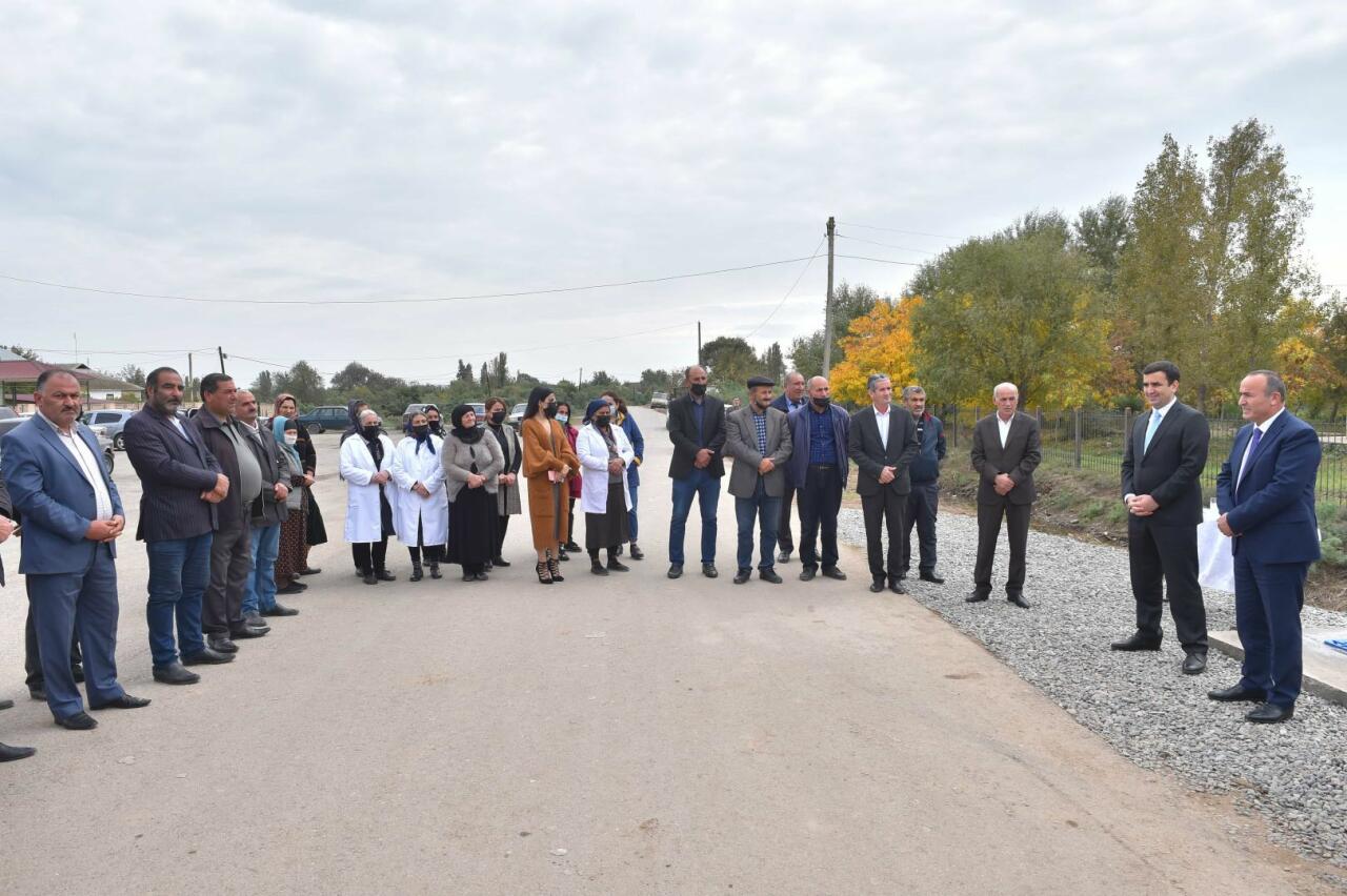 Saatlıda Nərimanov kəndi və məcburi köçkün qəsəbəsinin içməli su təchizatı yenilənib
