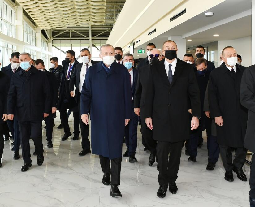 Президент Ильхам Алиев и Президент Реджеп Тайип Эрдоган приняли участие в церемонии открытия Физулинского международного аэропорта