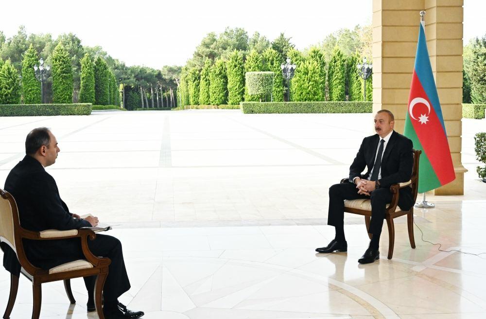 Zəfər xronikası 28 oktyabr 2020-ci il: Prezident İlham Əliyev Rusiyanın İnterfaks agentliyinə müsahibə verib