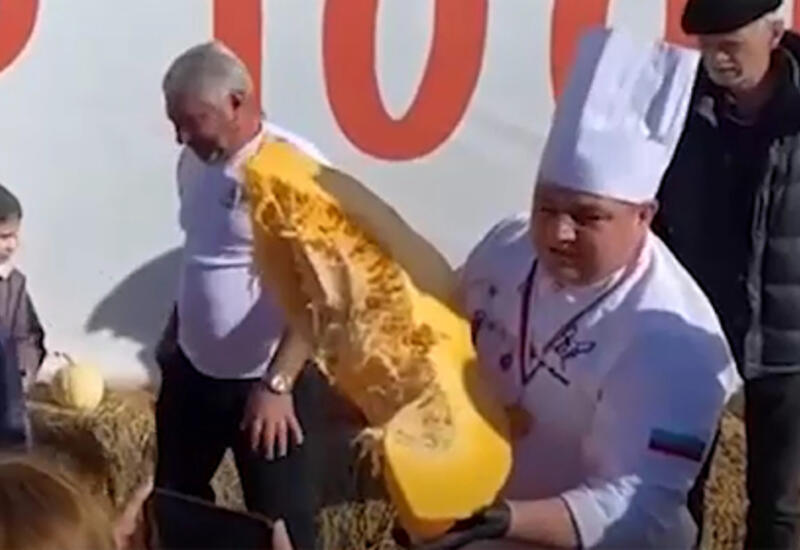 В Дагестане приготовили и съели тыкву весом 265 килограммов