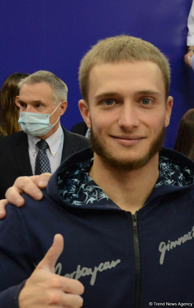 Азербайджанский гимнаст Михаил Малкин выступил в финале ЧМ в Баку