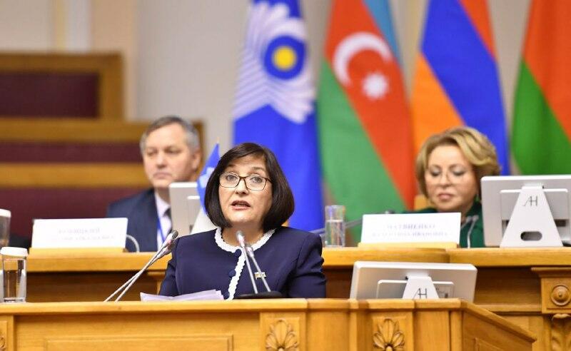 Сахиба Гафарова на заседании МПА СНГ призвала Армению к миру