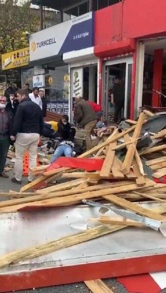 Новые кадры мощного урагана в Стамбуле