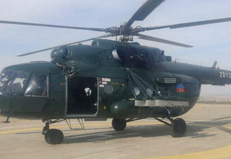 Qəzaya uğramış helikopterin